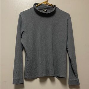 L.L. Bean Heather Gray Turtleneck Top